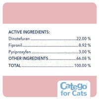 Kitten Cat Catego Flea & Tick Spot Treatment Cats 1.5+ Lb Single Dose 1 Month