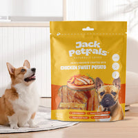 Jack PetPals Crafted Bite Chicken Sweet Potato Dog Treats (12oz) - BIG FRENCHIES