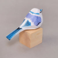 Hand-Carved Wooden Bird Figurine – White - BIG FRENCHIES