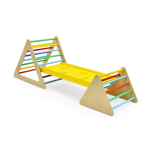3 in 1 Wooden Set of 2 Triangle Climber with Ramp for Slid - BIG FRENCHIES