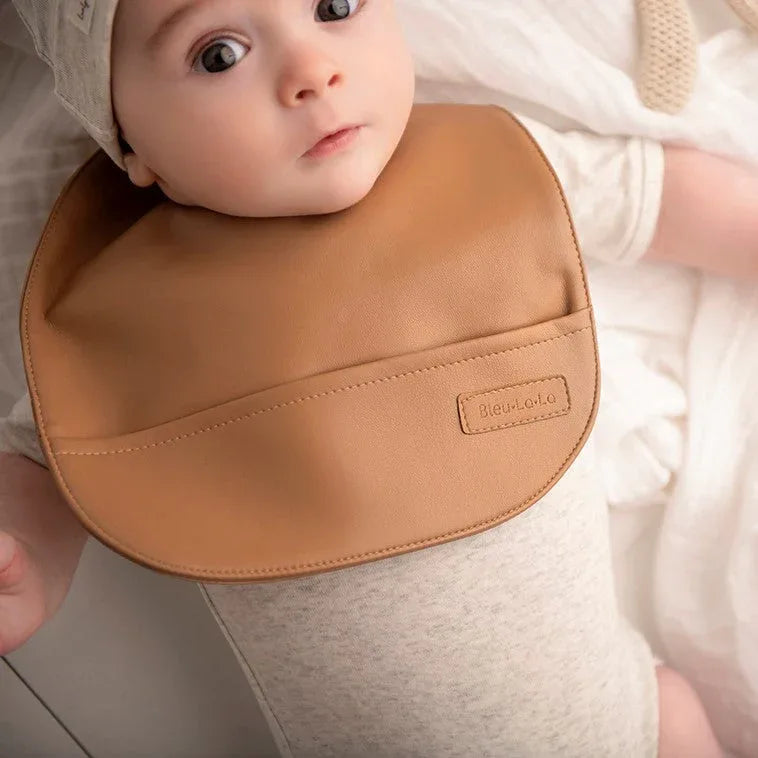 Classic - Set of Soft Vegan Leather Easy Clean Bibs 0-12 Months - BIG FRENCHIES