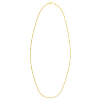Double Extendable Cable Chain in 14k Yellow Gold (1.40 mm)