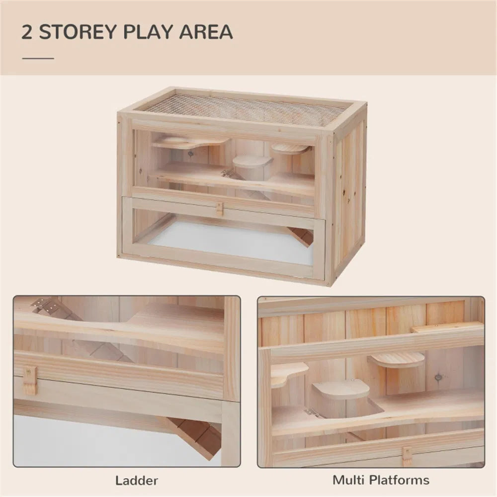 Wooden Hamster Cage