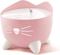 PIXI Stainless Steel Cat Water Fountain 2L Triple Filter Quiet Pump