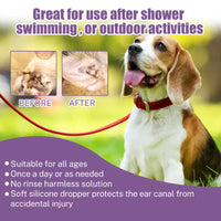 118ml Pet Ear Rinse Cleaner With Glycerin & Disodium EDTA, Anti-Itch Antimicrobial Ear Wash For Dogs Cats, Alcohol-Free 