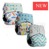 Modern Luxury Printed Washable Real Cloth Pocket Nappy,3 nappies/diapers Set For Girls and Boys Baby In Elegant Style - BIG FRENCHIES