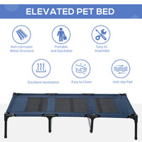 48" x 36" Elevated Breathable Dog Bed w/ Carry Bag Dark Blue