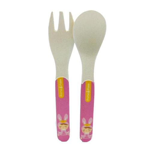 Primo Passi - Bamboo Fiber Kids, Spoon and Fork, Metoo