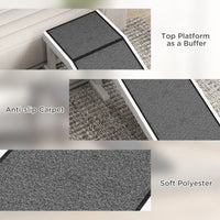 PawHut Pet Ramp For Dogs & Cats With Non-Slip Carpet, White