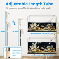 1 Set Multifunctional Electric Aquarium Gravel Cleaner Kit Length Adjustable Automatic Fish Tank Vacuum Cleaner Change W