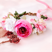 Pet Floral Crown Headpiece Bride Wedding