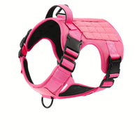 American Local Tactical Pet Boobs Service Dog Harness Vest Adjustable Reflective Dog Harness Metal Buckle Hiking Trainin