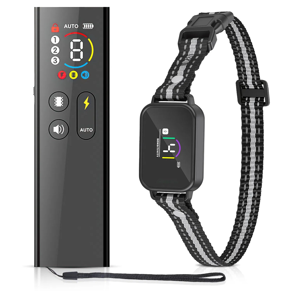 2-in-1 Dog Shock and Bark Collar Dog Training Collar with Remote 1/2/3 Collars(Options) Rechargeable IP68 Waterproof wit