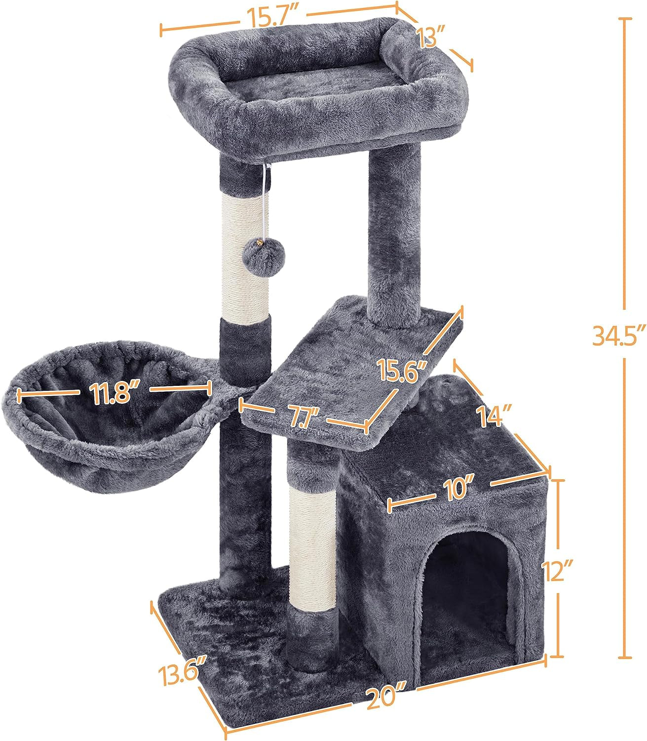 34In Cat Condo with Extra Scratch Boards - BIG FRENCHIES