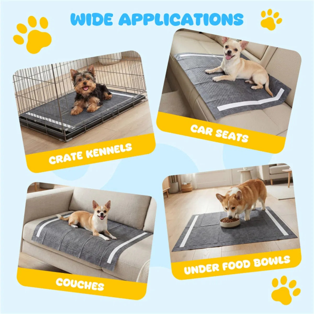 150 Pack Charcoal Dog Pee Pads 24 24, 6 Layer Ultra Absorbent Pet Training Pads With Odor Control