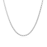 14k White Gold Rolo Chain 1.9mm