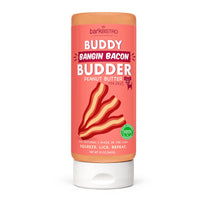 Bark Bistro Bangin Bacon Buddy Budder Dog Peanut Butter Squeeze Bottle, 14 oz, Pack of 12