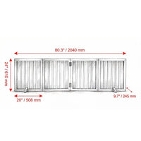 Modern Pet Barrier with Freestanding 80.3 Inches for Indoor