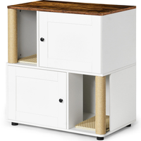 Double Cat Litter Box Enclouse,Cat Litter Box Enclosure For 2 Cats, Cat Litter Cabinet, Double Litter Box Enclosure With