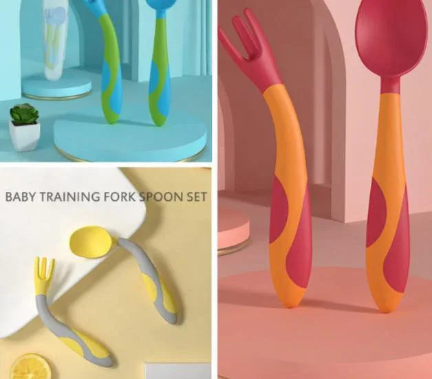 Baby Soft Silicone Spoon Infant Feeding Spoon Utensils Auxiliary Food Spoon Learn Eat Training Soft Spoon Children Tableware - BIG FRENCHIES
