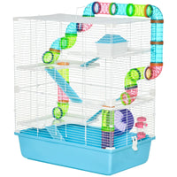 Hamster Cage With Tubes And Tunnels, Portable Carry Handles, Rat House And Habitats Big 5-Tier Design, Mouse Cage Includ