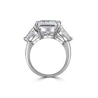 3CT Diamond Veneer Three Stone 14K Gold Engagement Ring. 635R71337K-3CT