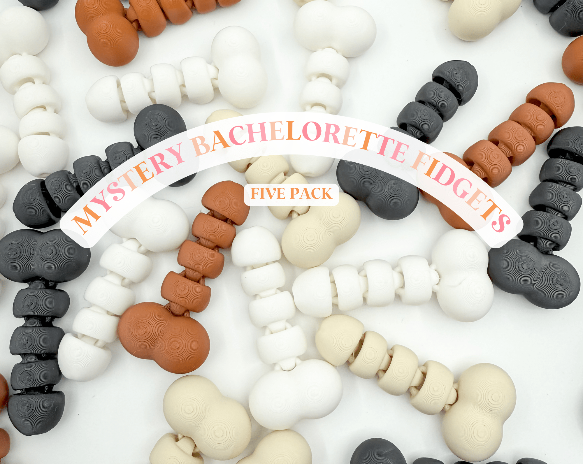 3D Printed Articulated Penis Fidget Pack – Funny Bachelorette Party Favor