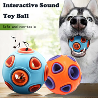 Dog Rubber Ball With Bell Sound, 2-Pack, Interactive Pet Chew Toy For Puppies And Small Dogs.Please Note That Both Items