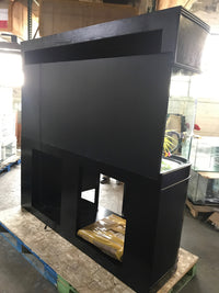 WARRANTY INCLUDED! 215 gallon GLASS bow front aquarium fish tank set