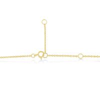 10K Yellow Gold 1/3 Carat Round Brilliant-Cut Diamond Modern Bezel-Set Solitaire 16"-18" Pendant Necklace (H-I Color, SI2-I1 Clarity)