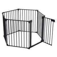 150 Inch Adjustable Safety Door With 6 Pieces, Suitable For House Staircase Doors, Restricted Area Fences