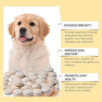 Dog Fish Oil Chewable Tablets,3 Skin & Coat Supplement For Itchy Skin, Seasonal Allergies, Support Bone, Digestion & Rep