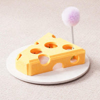 Cat Puzzle Toy With Ball And Spring-loaded Wand Felt Indoor Cat Toy Box Suction Cup Base Treat Puzzle Helps Cats Play In