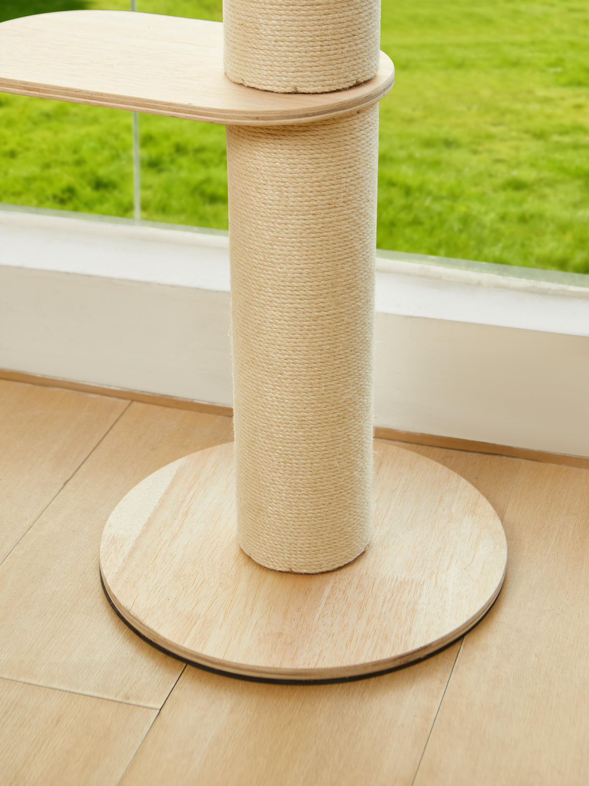 Half Cat Tree Tower-3-Tier Hemp Scratching Post, Perches & Sturdy Activity Center Suction Cup