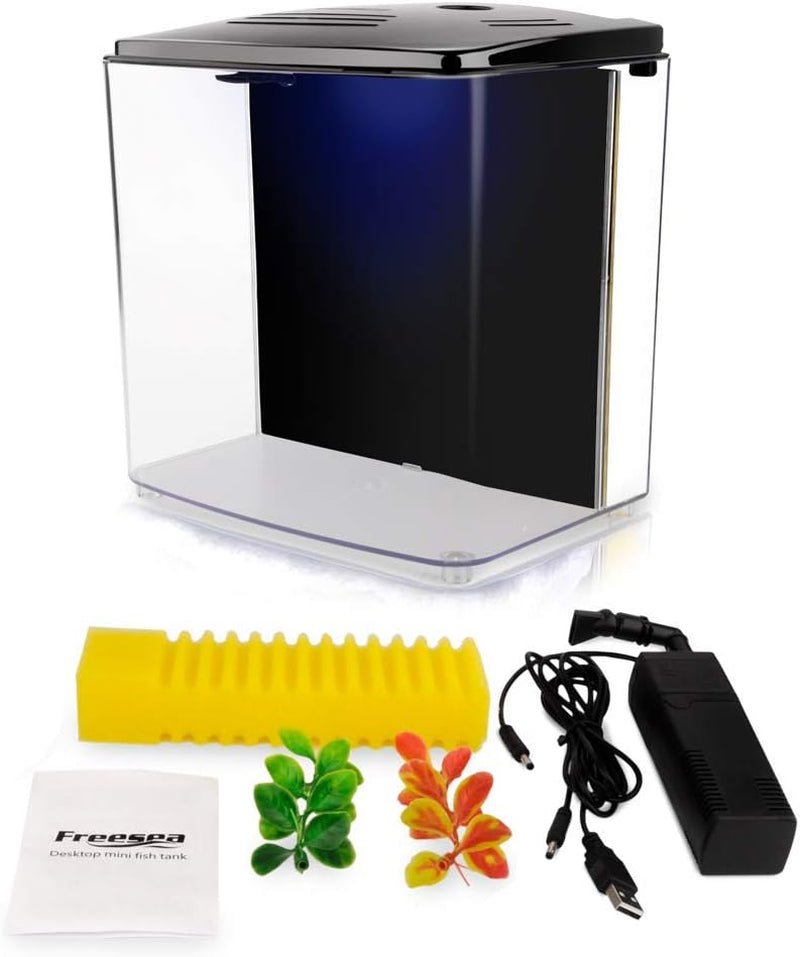 1.2 Gallon Betta Aquarium with LED Light and Filter Pump - BIG FRENCHIES