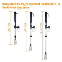 2-in-1 Aquarium Gravel Cleaner & Siphon Pump, Battery Powered Dirt/Fish Waste Remover, Adjustable Tubes for Small/Medium