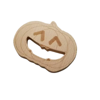 Pumpkin Jack-O-Lantern Wooden Teether Halloween Toy - BIG FRENCHIES