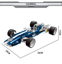 Creative Technology Blue Racing Car Assembling Building Blocks Toy