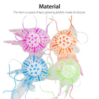 4Pcs Jellyfish Aquarium Decorations, Glowing Effect Fish Tank Ornament - BIG FRENCHIES