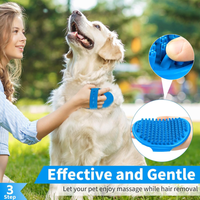 6PCS Dog Bath Brush Dog Toothbrush Adjustable Handle Shampoo Brush Scrubber For Short Long Haired Dogs Cats Effectively 