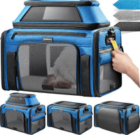 Expandable Pet Carrier Airline Approved Soft Sided Cat Dog Carrier
