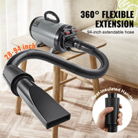 Dog Dryer, 2800W/4.3HP Dog Blow Dryer, Pet Grooming Dryer With Adjustable Speed And Temperature Control, Pet Hair Dryer 