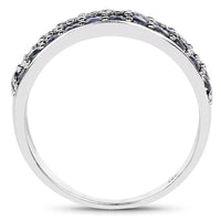 1.70 Carat Genuine Blue Sapphire .925 Sterling Silver Ring