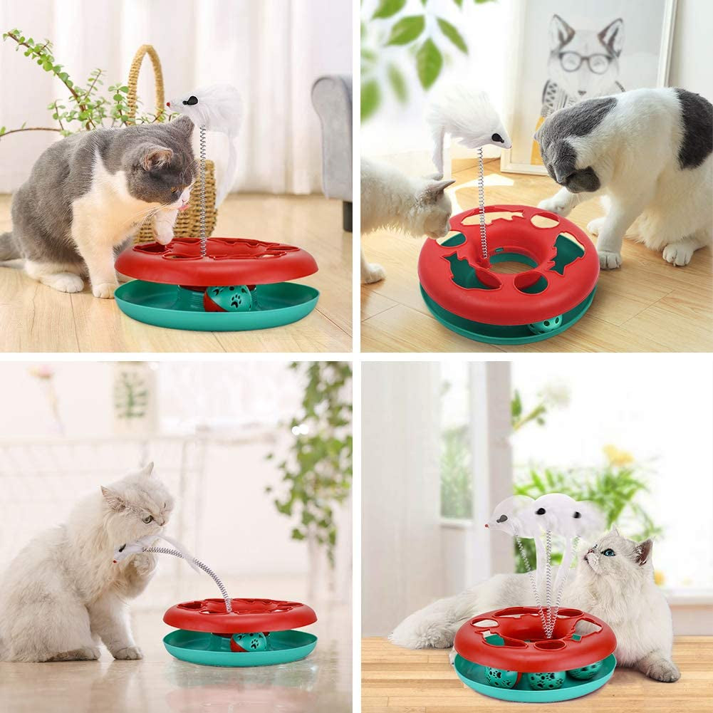 Exciting Interactive Cat Toy Set - Tower of Tracks with Mouse Teaser and Rolling Balls for Endless Fun! - BIG FRENCHIES