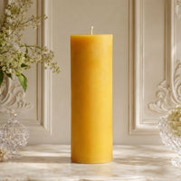 3x11 Inch Yellow Beeswax Pillar Candle