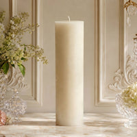 3x14 Inch White Beeswax Pillar Candle