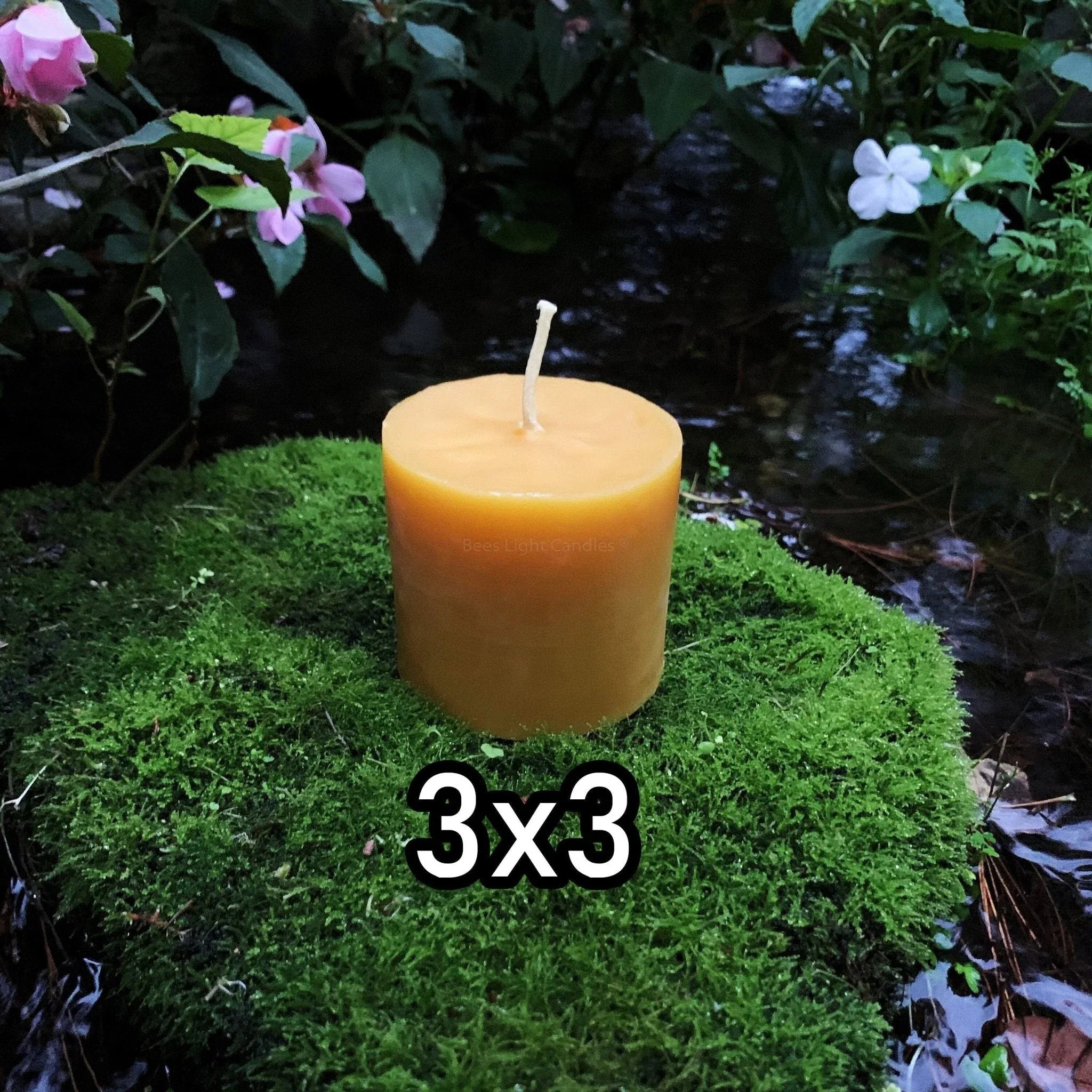 3x3 Beeswax Pillar Candle - BIG FRENCHIES