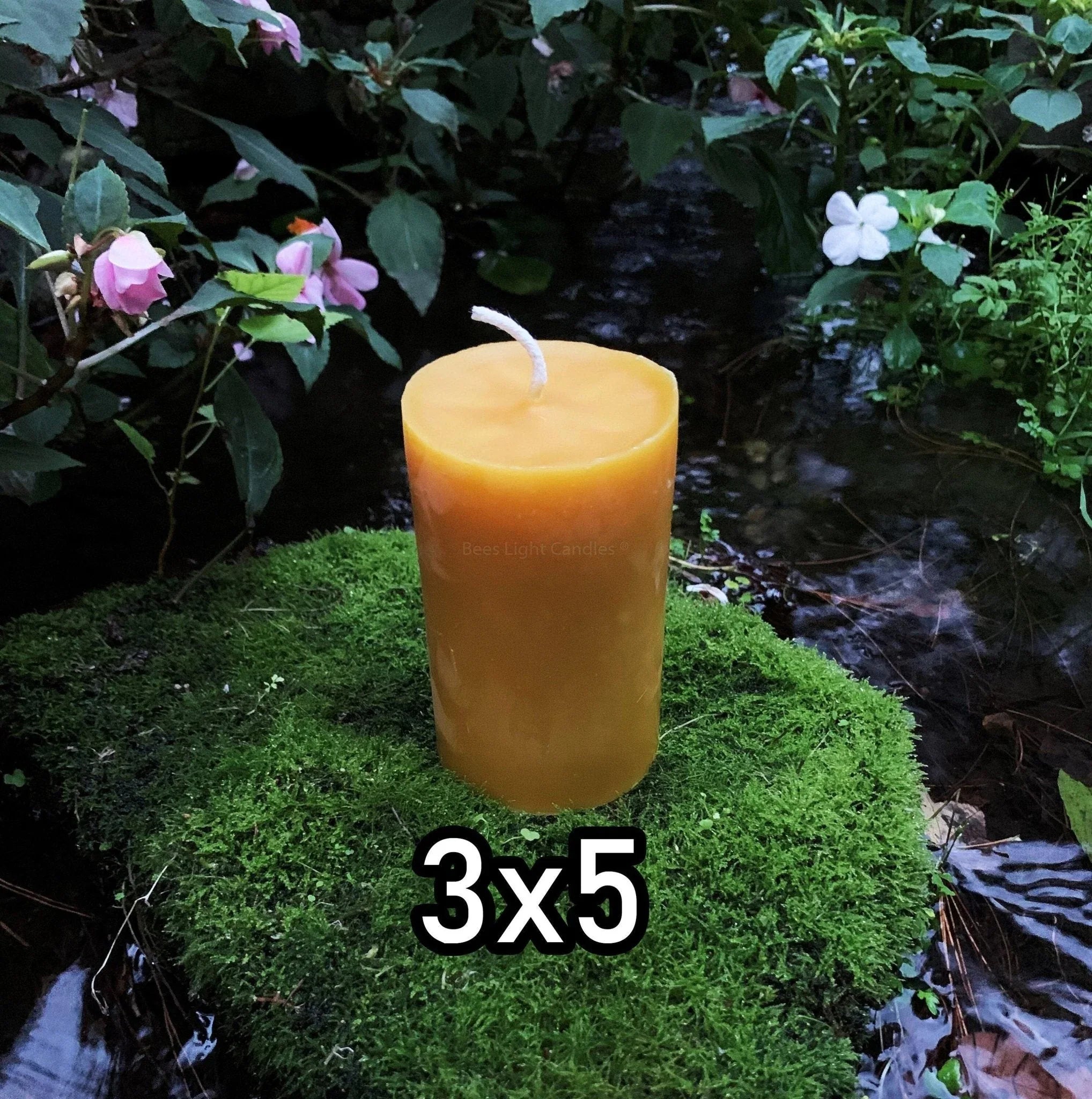 3x5 Beeswax Pillar Candle - BIG FRENCHIES