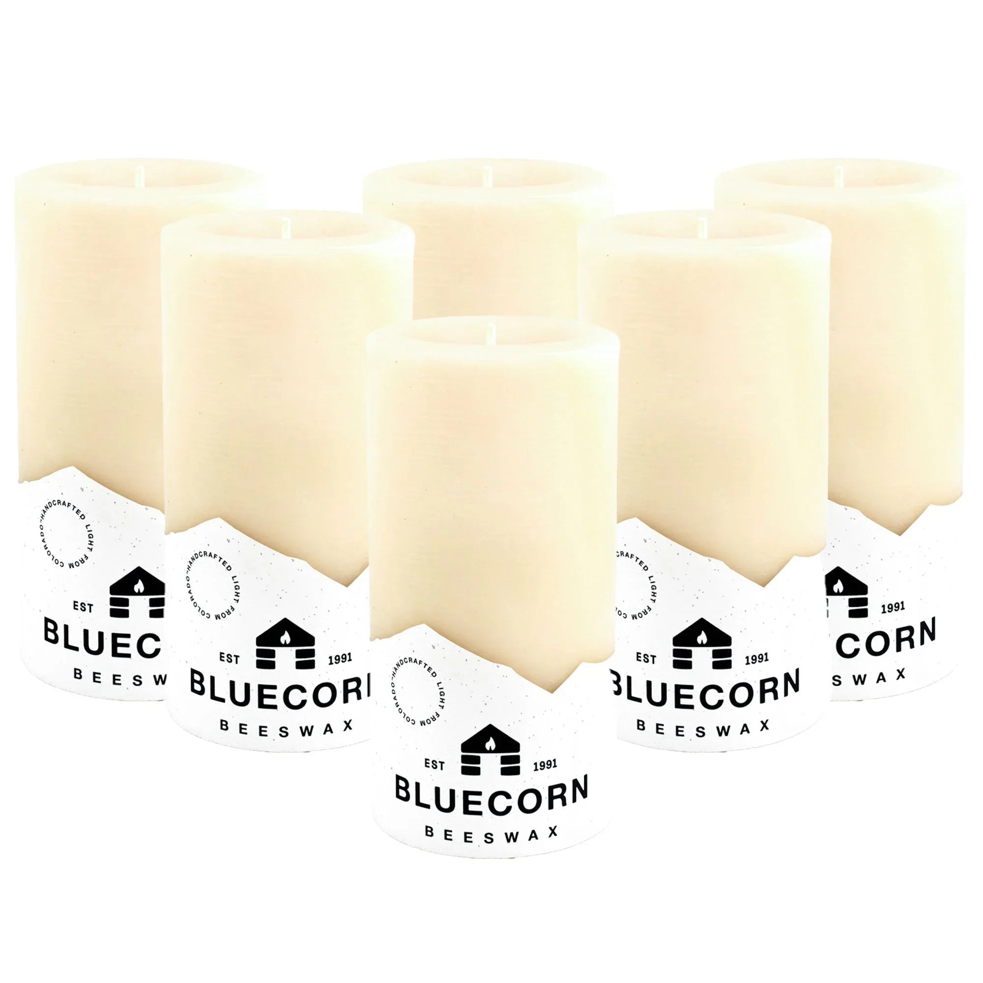 Ivory Pure Beeswax Pillar Candles - BIG FRENCHIES