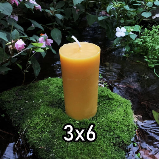 3x6 Beeswax Pillar Candle - BIG FRENCHIES